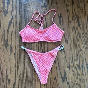 L*Space Heat Waves Bikini Set, Pamela Top & Van Damme Bottom, size M, NWT